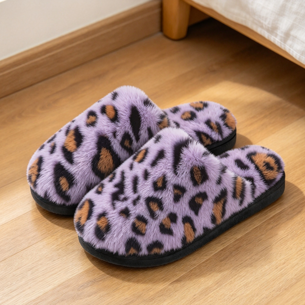 Cheetah Leopard Memory Foam House Slippers - Image 2