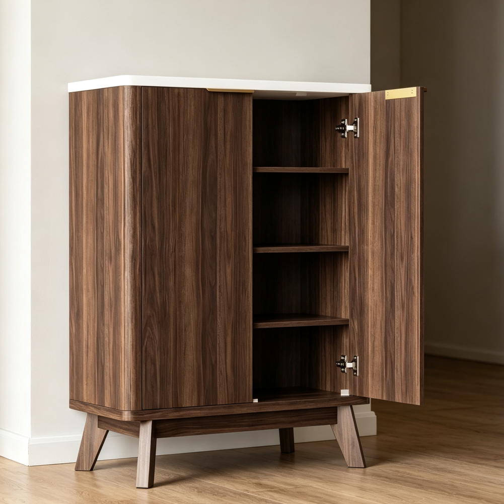 Shoe Storage Cabinet with Adjustable Shelves