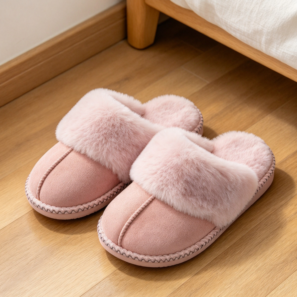 Fuzzy Memory Foam House Shoes Warm Gift - Image 2