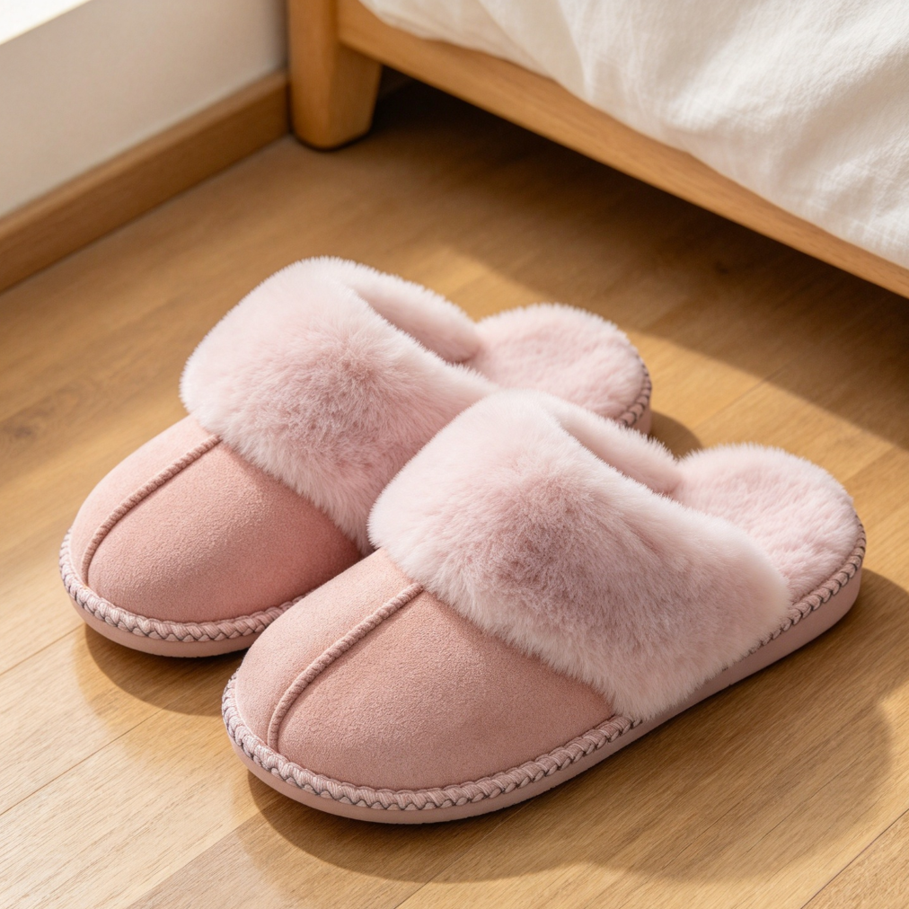 Fuzzy Memory Foam House Shoes Warm Gift
